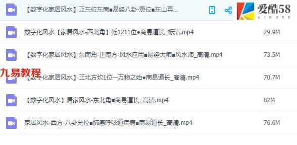 商易道长数字化风水学课程6集视频 百度云下载！