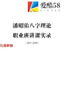 潘昭佑职业班笔记.pdf 104页 八字职业定位取象 百度云