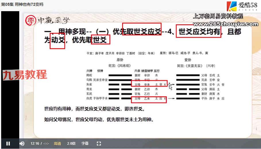 付刚六爻占卜入门到精通课程视频9集 百度云下载！