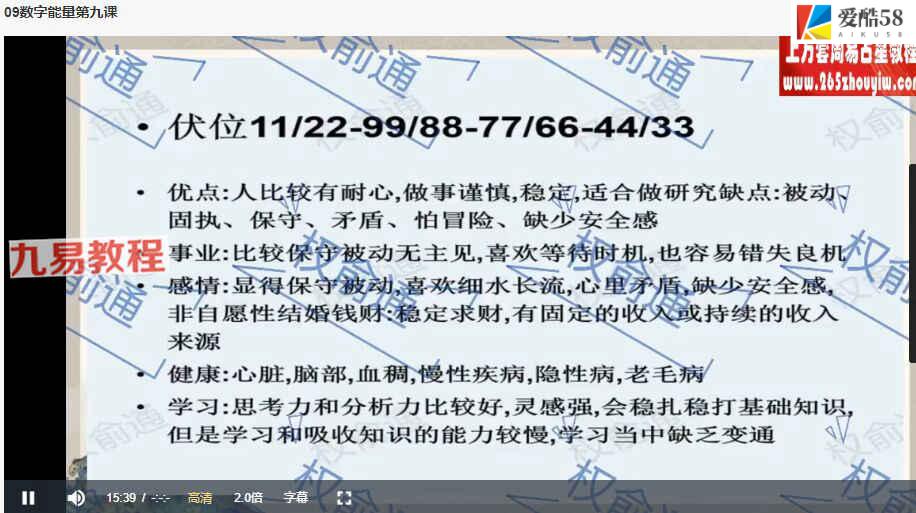 权俞通手机号码数字能量课程视频16集 百度云下载！