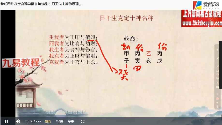 曾氏曾勇易学新视频四柱八字70集视频【基础入门】课程 百度云