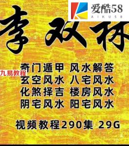 李双林易学视频全集 全部的讲解视频汇总（290集）已更新到408集百度云下载！