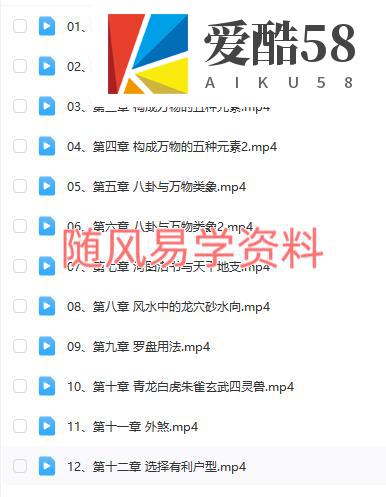 卜宫《一学就会的风水课》视频12集