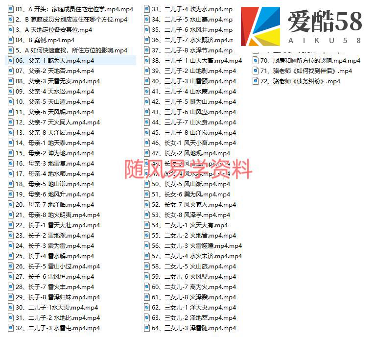 骆老师《家庭住宅定位学》视频72集