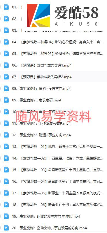 罗镇 《紫微斗数训练营》视频65集