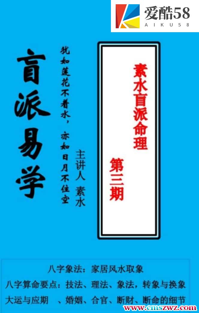 素水盲派命理 八字第一二三期文字资料