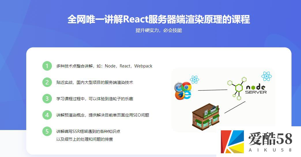 【WEB前端】React服务器渲染原理深度解析，掌握大型项目服务端渲染技术