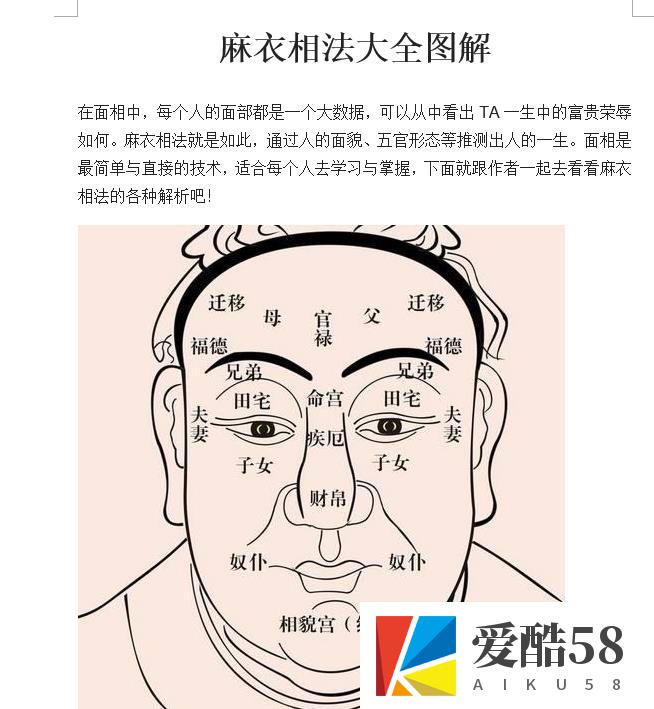 麻衣相法大全图解