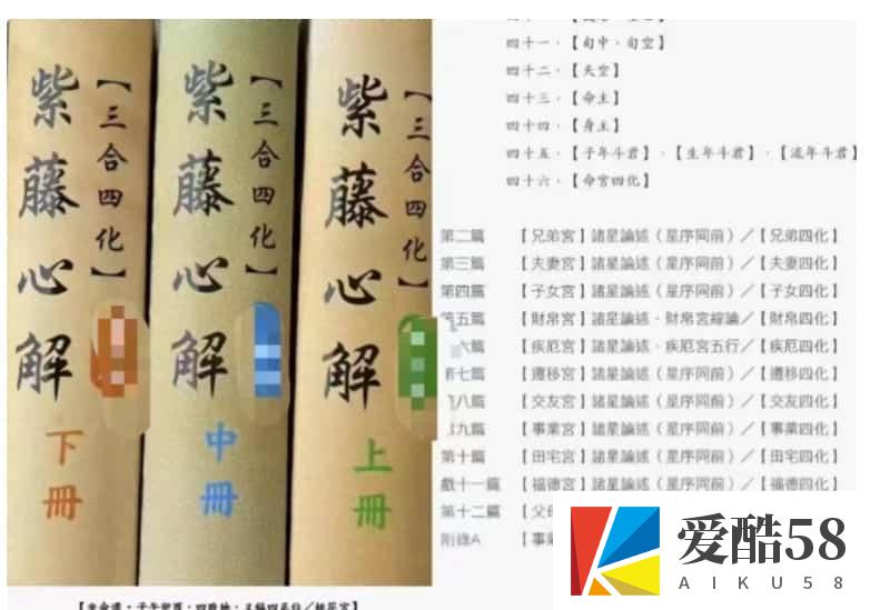 南风阁李谯紫藤心解专业版 台湾专业的紫薇斗数书籍pdf 1-3册